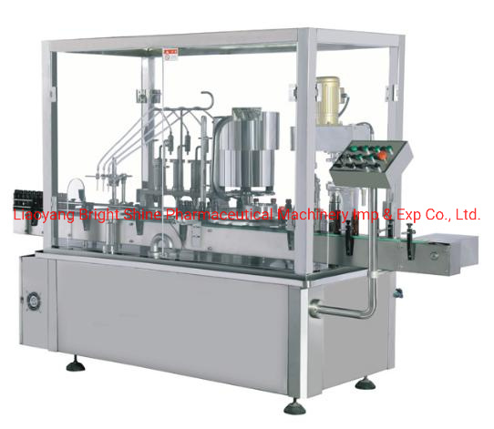 Машина для наполнения и запечатывания жидкостей с поршневым насосом для бутылок с жидким сиропом для перорального применения (30-60 мл)