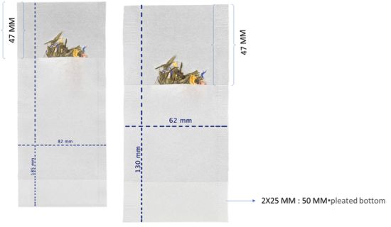 Машина для изготовления чайных пакетиков/машина для производства чайных пакетиков с длинным языком, заткнутым фильтровальной бумагой