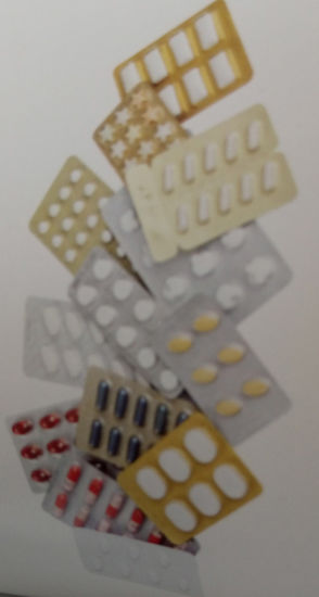 Блистерная упаковочная машина для таблеток Middel Speed ​​из алюминия и ПВХ (DPP110)