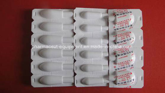 Полностью автоматическая машина для наполнения и запечатывания суппозиториев из ПВХ/ПЭ с управлением ПЛК