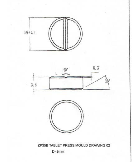 Роторный таблеточный пресс/пресс для соли, модель Zp35A/B
